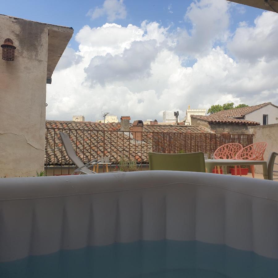 Maison Intra Muros, Terrasses Avec Vue Jaccuzzi Et Garage 亞維農 外观 照片